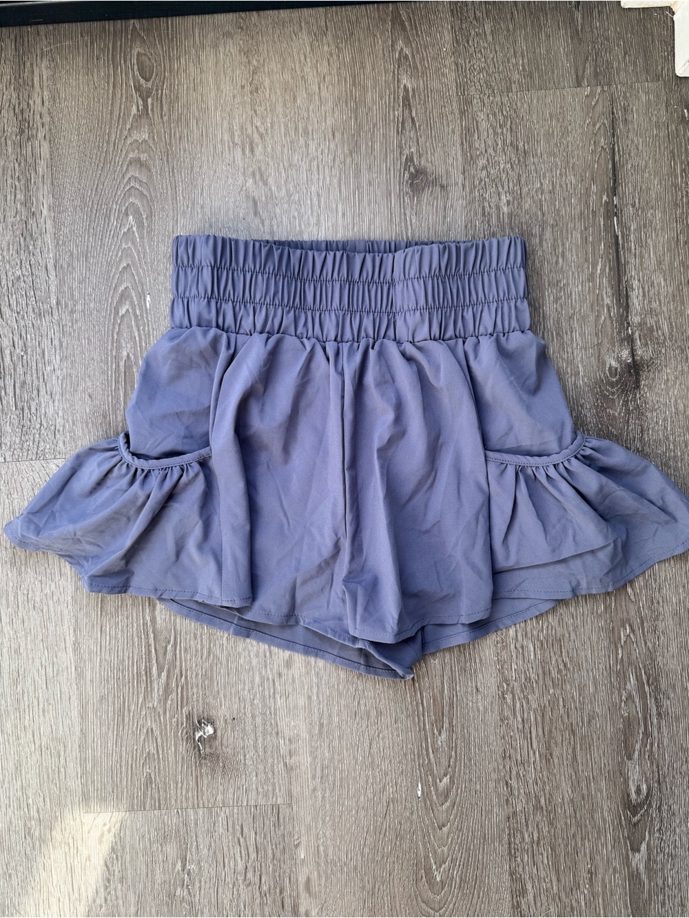 BMJL Purple Ruffle Skort Shorts High Rise Flowy Elastic Waist NWT Small
